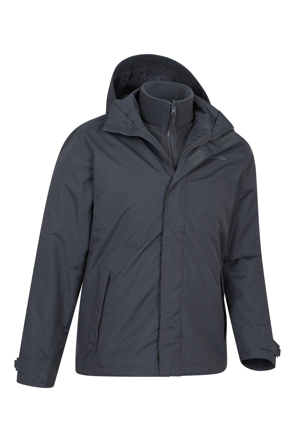 Mountain Warehouse Fell Men's 3 in 1 Water Resistant Jacket with Adjustable Hood - Picture 73 of 94