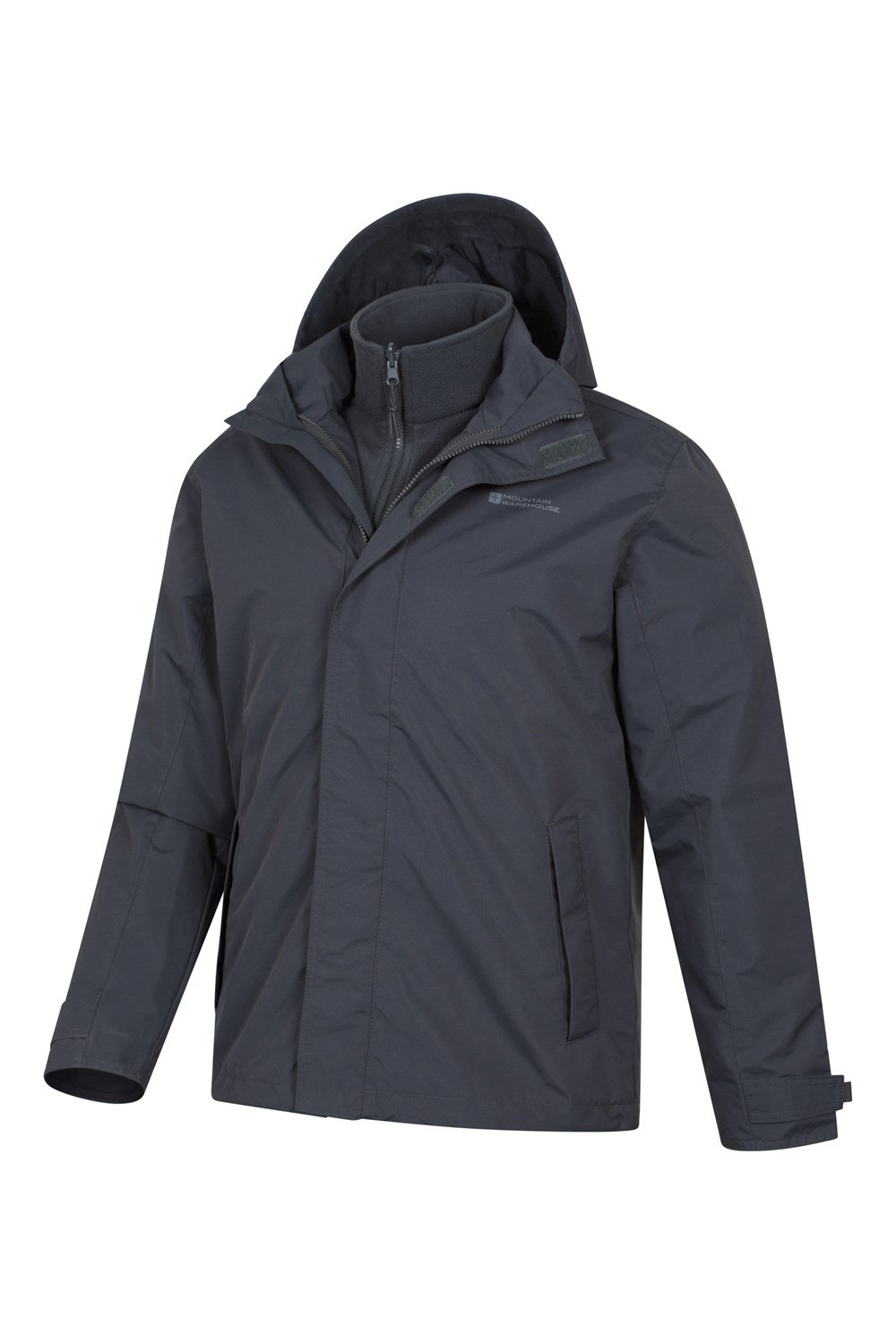 Mountain Warehouse Fell Men's 3 in 1 Water Resistant Jacket with Adjustable Hood - Picture 75 of 94