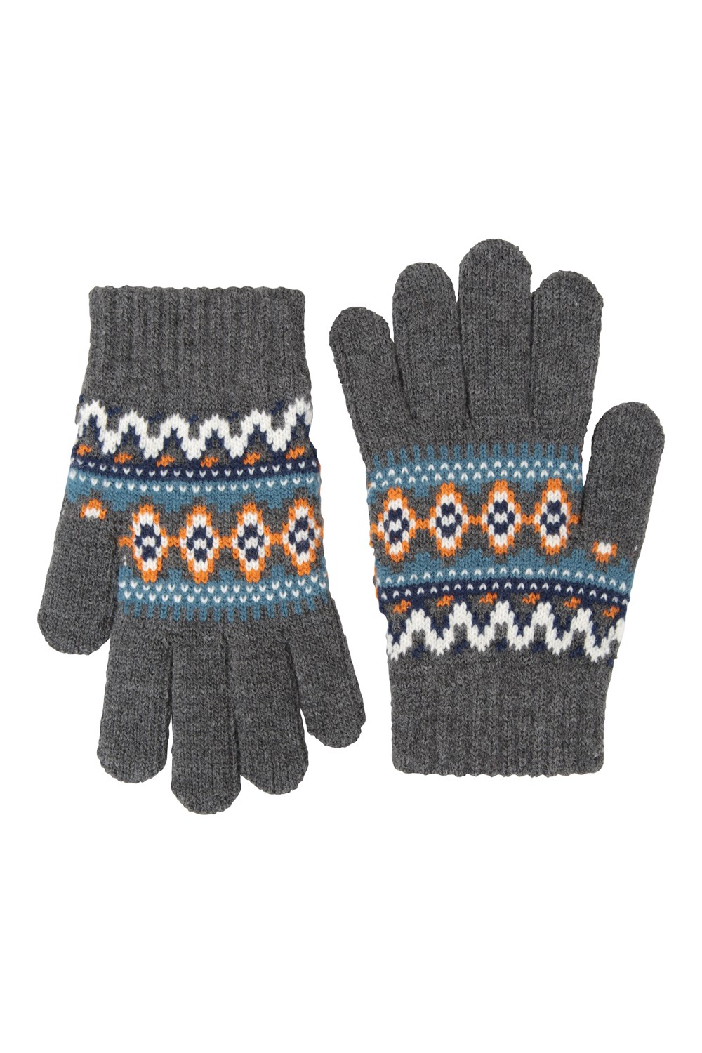 Mountain Warehouse Kids Fairisle Gloves Girls Knit Hand Cover Walking Outdoors - Picture 7 of 18
