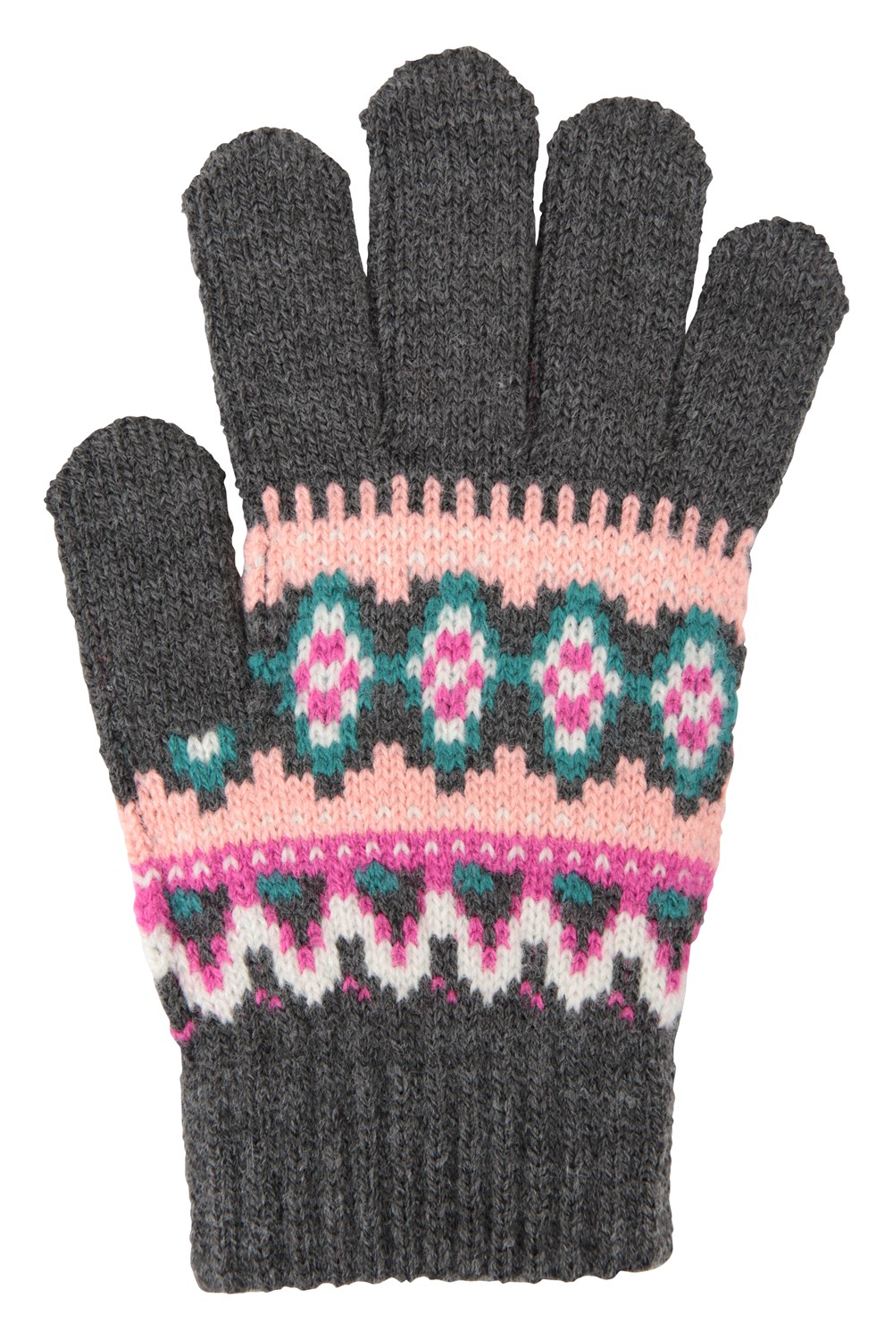 Mountain Warehouse Kids Fairisle Gloves Girls Knit Hand Cover Walking Outdoors - Picture 16 of 18