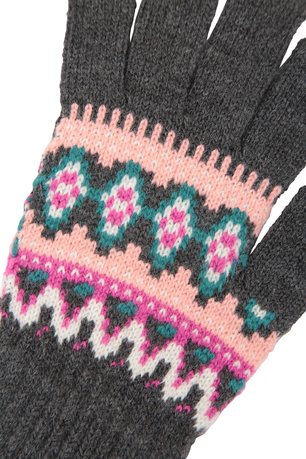 Mountain Warehouse Kids Fairisle Gloves Girls Knit Hand Cover Walking Outdoors - Picture 18 of 18