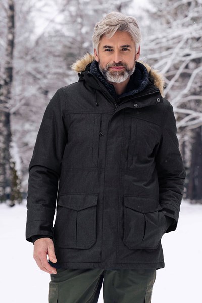 Gorge Mens Waterproof Long Jacket - Black