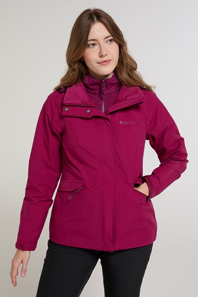 Thunderstorm II Womens 3 in 1 Waterproof Jacket - Pink