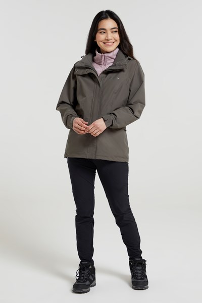Thunderstorm II Womens 3 in 1 Waterproof Jacket - Green