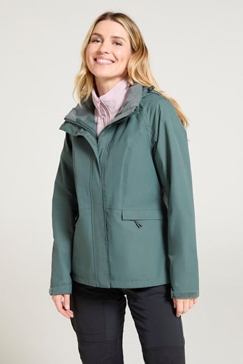 Thunderstorm II Womens 3 in 1 Waterproof Jacket Khaki