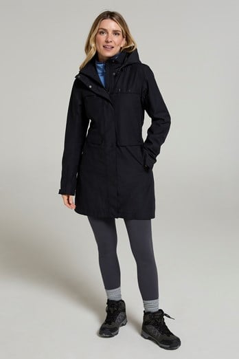 Cloudburst Textured Womens Waterproof Jacket Black