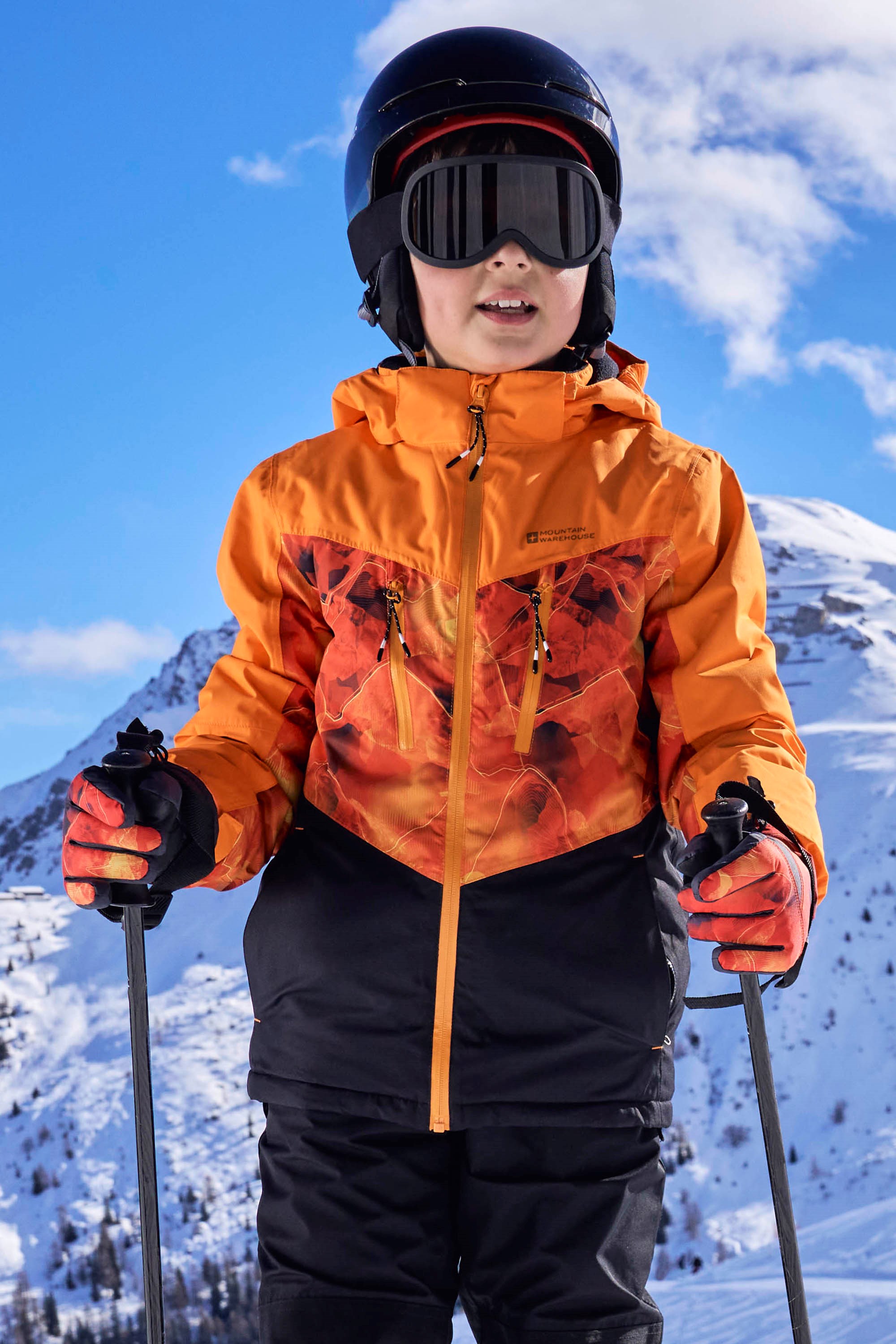 Storm II Kids Printed Extreme Waterproof Ski Jacket Mountain Warehouse GB