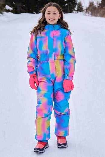 Cloud Gemusterter Kinder-Schneeanzug Leuchtend Blau