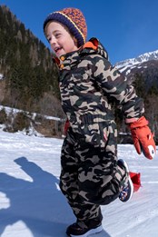 Cloud Printed Kids All in One Snowsuit Camouflage