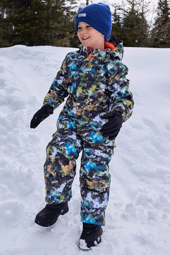 Cloud Gemusterter Kinder-Schneeanzug Dunkel Khaki