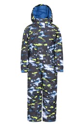Cloud Printed Kids All in One Snowsuit Mixed