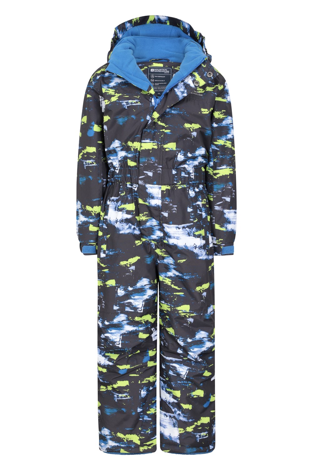 Mountain Warehouse Cloud Print Kids All In One Snowsuit Waterproof Fleece Lined - Picture 62 of 87