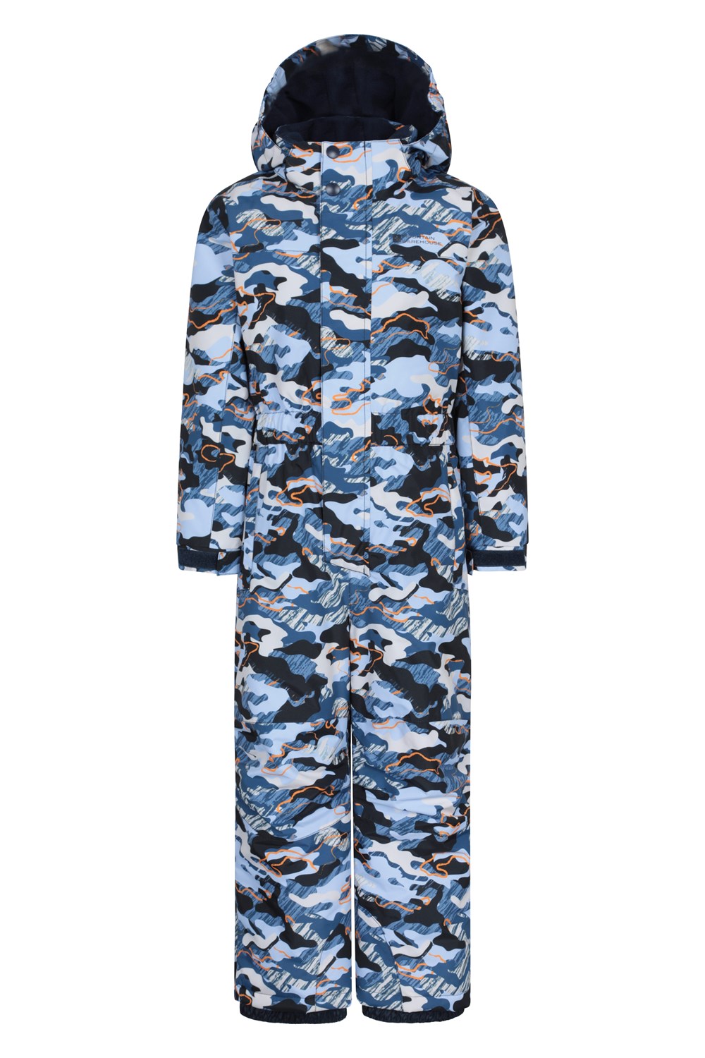 Mountain Warehouse Cloud Print Kids All In One Snowsuit Waterproof Fleece Lined - Picture 65 of 87