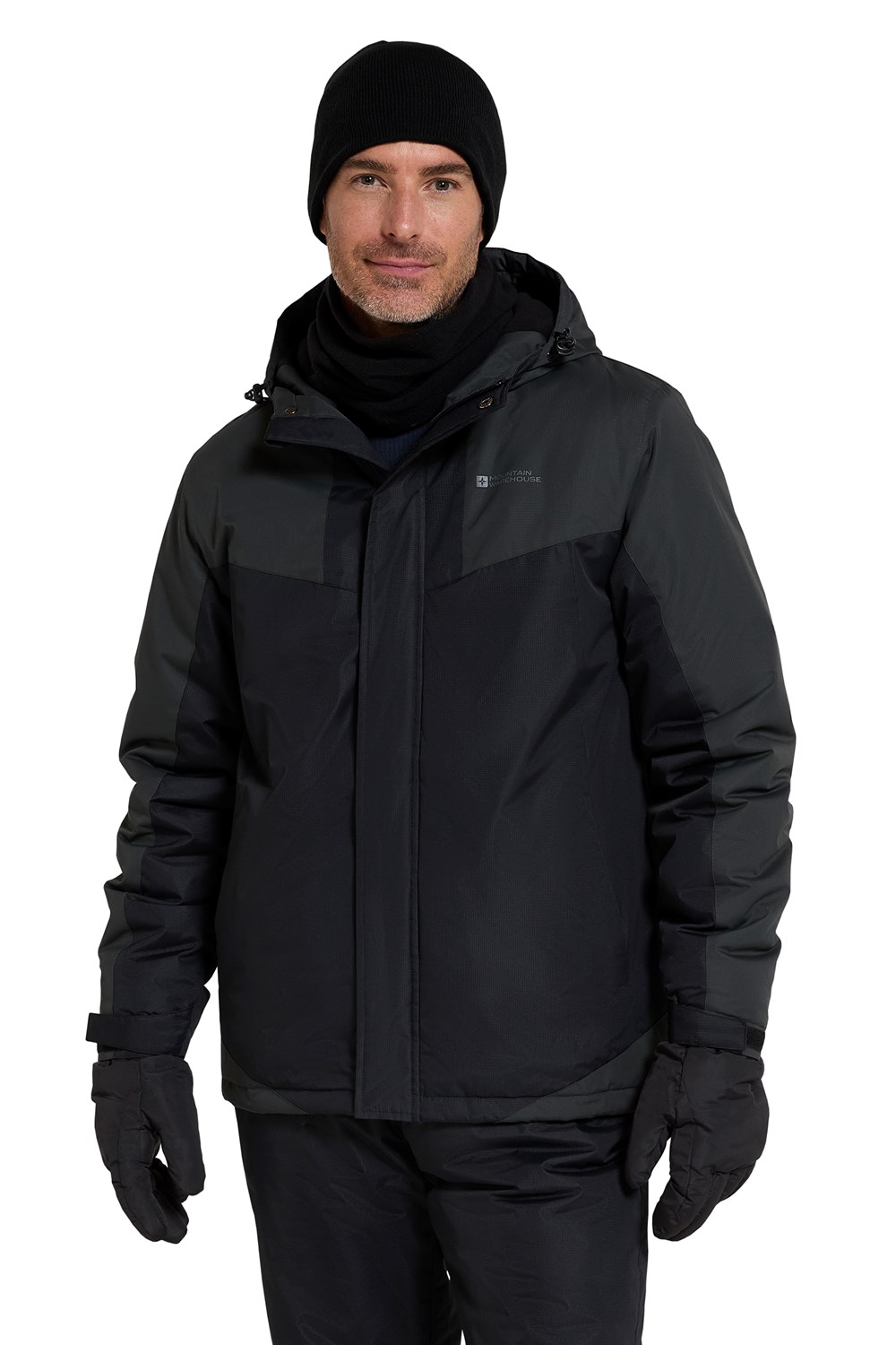 Mountain Warehouse Dusk Men's Ski Jacket Water Resistant Rain Coat with Pockets - Picture 35 of 83