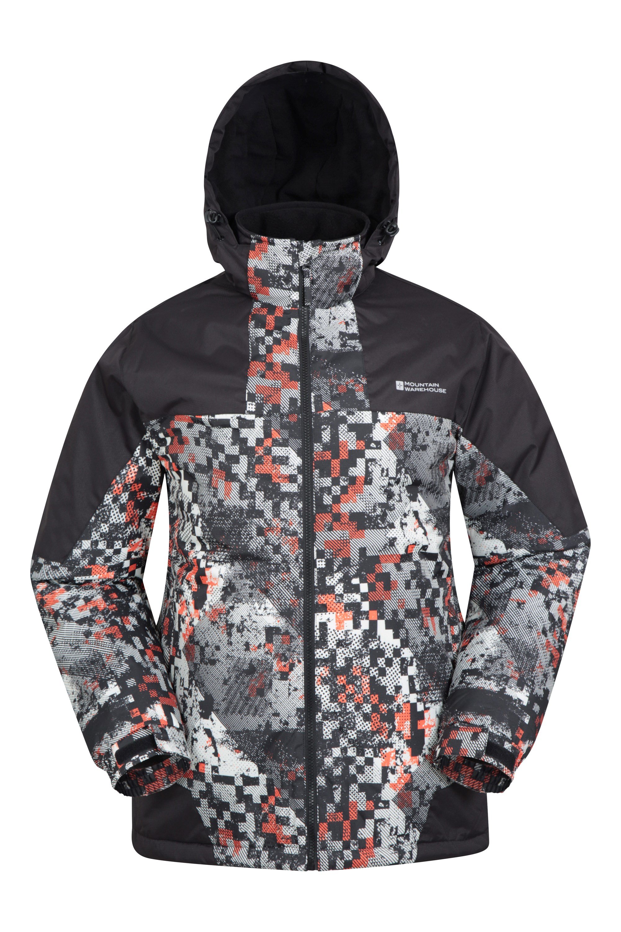 Shadow II Mens Printed Ski Jacket - Charcoal