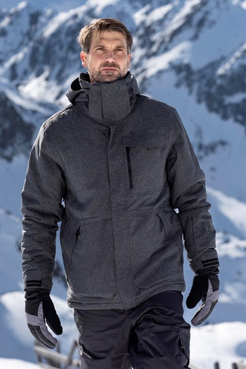 Men'S Skiing Jacket with Hood Waterproof Hiking Fishing Travel Fleece –