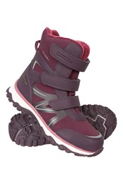Slope Kids Softshell Adaptive Snow Boots Dark Purple
