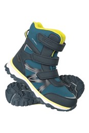 Slope Kids Softshell Adaptive Snow Boots Dark Teal