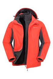 Thunderstorm Mens 3 in 1 Waterproof Jacket Bright Orange