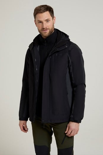 Thunderstorm Mens 3 in 1 Waterproof Jacket Dark Grey