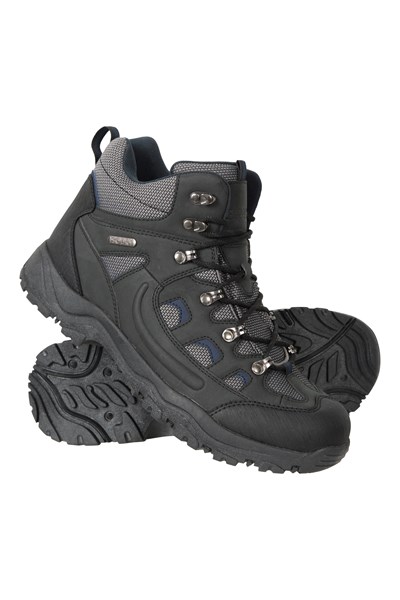 Adventurer Mens Waterproof Hiking Boots - Black