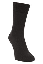 Mens Merino Mid-Calf Socks Black