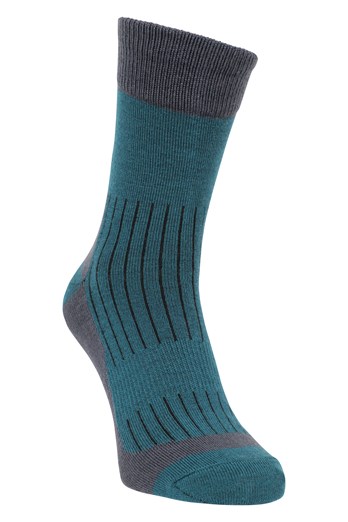 Mens Merino Mid-Calf Socks Teal