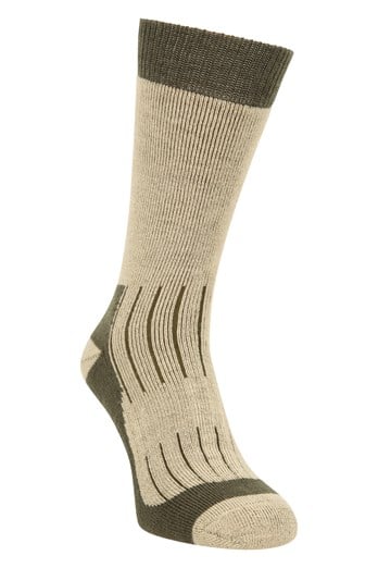 Explorer Mens Merino Mid-Calf Socks Beige