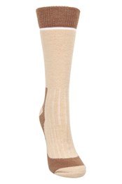 Explorer Womens Merino Thermal Mid-Calf Socks Beige