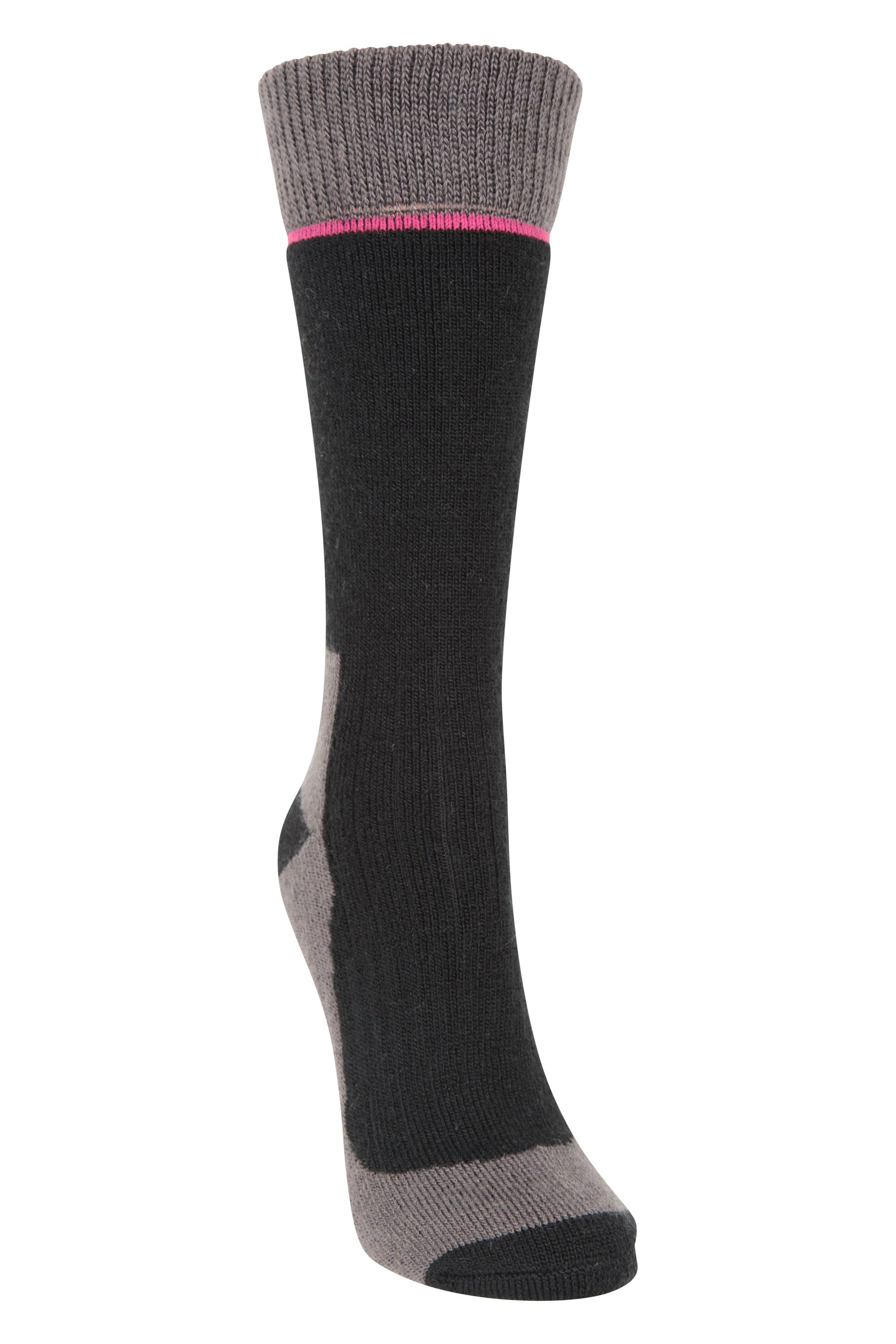 Explorer Womens Merino Thermal Mid-Calf Socks - Black