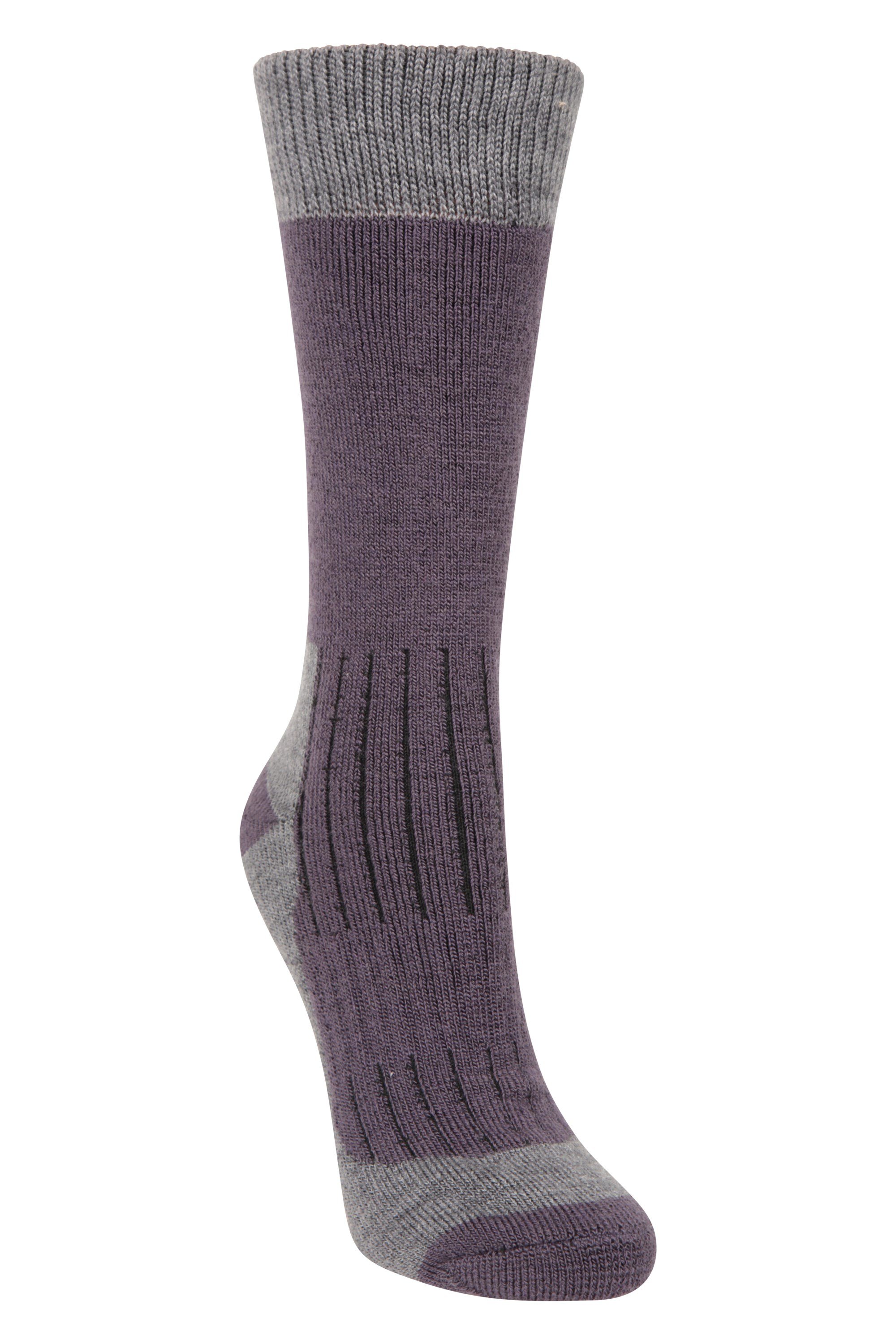 Explorer Womens Merino Thermal Mid-Calf Socks - Purple