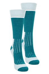 Explorer Womens Merino Thermal Socks 2-Pack Teal