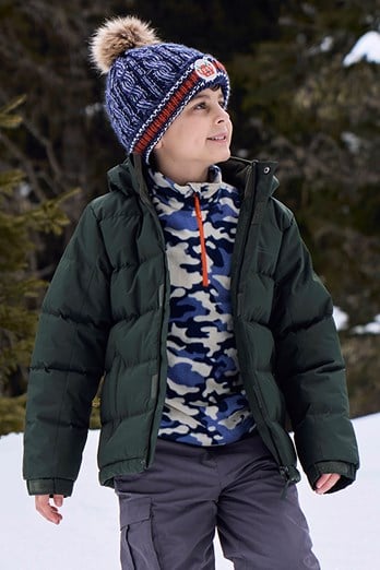Snow II Kids Water Resistant Padded Jacket Khaki