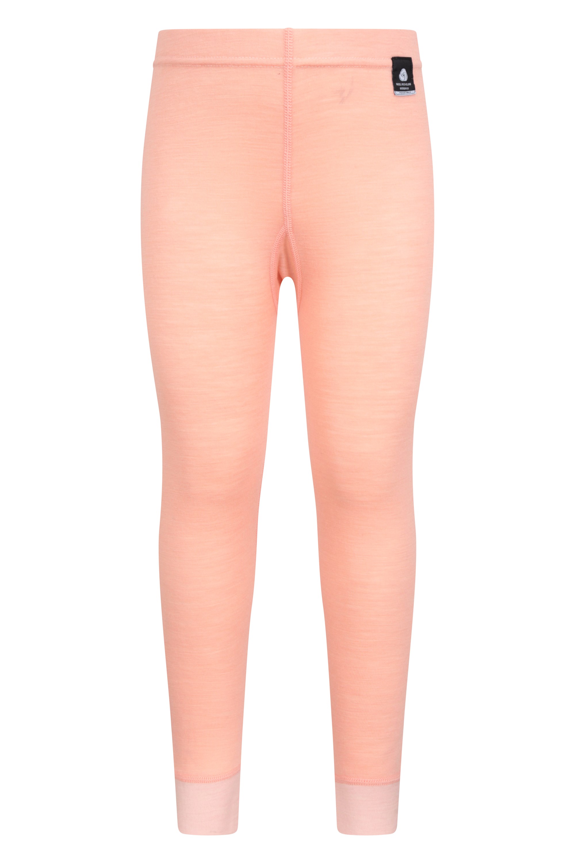 Merino Kids Base Layer Pants - Light Pink
