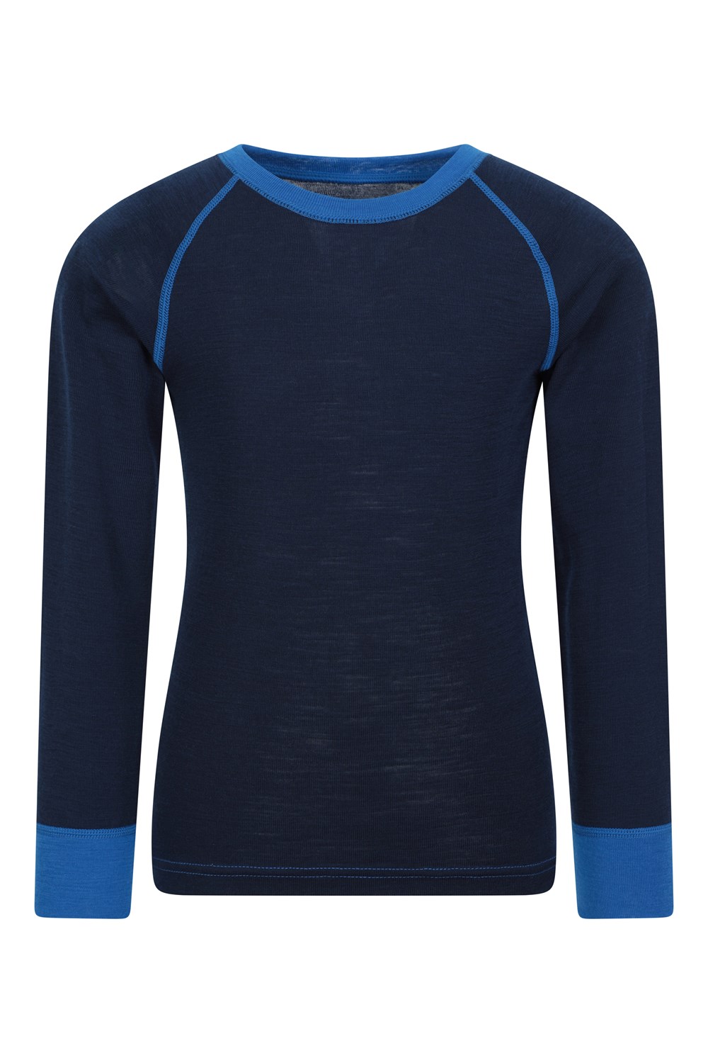 Mountain Warehouse Merino Kids Round Neck Base Layer Top Long Sleeve Stretch Tee - Picture 13 of 54