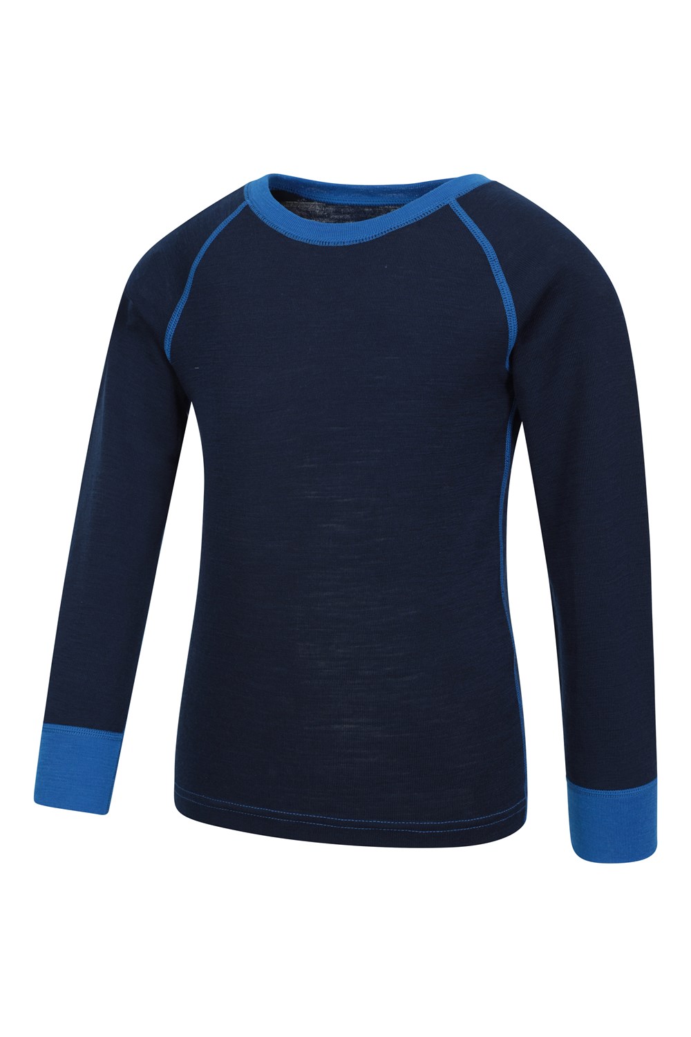 Mountain Warehouse Merino Kids Round Neck Base Layer Top Long Sleeve Stretch Tee - Picture 17 of 54
