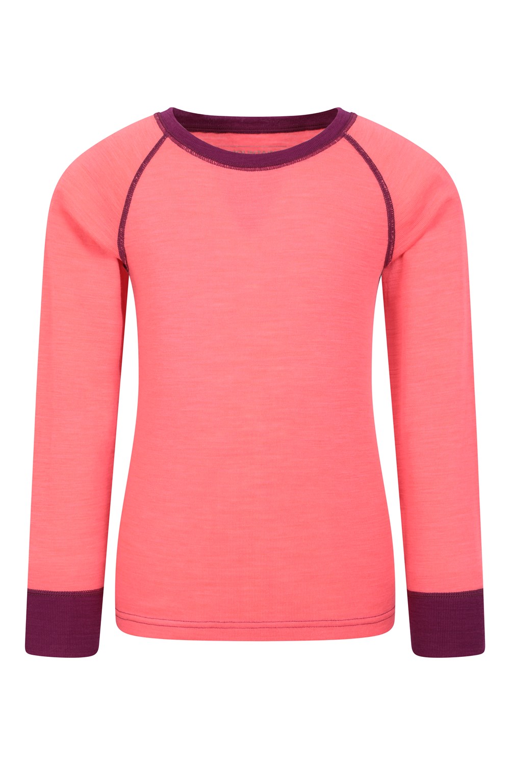 Mountain Warehouse Merino Kids Round Neck Base Layer Top Long Sleeve Stretch Tee - Picture 19 of 54