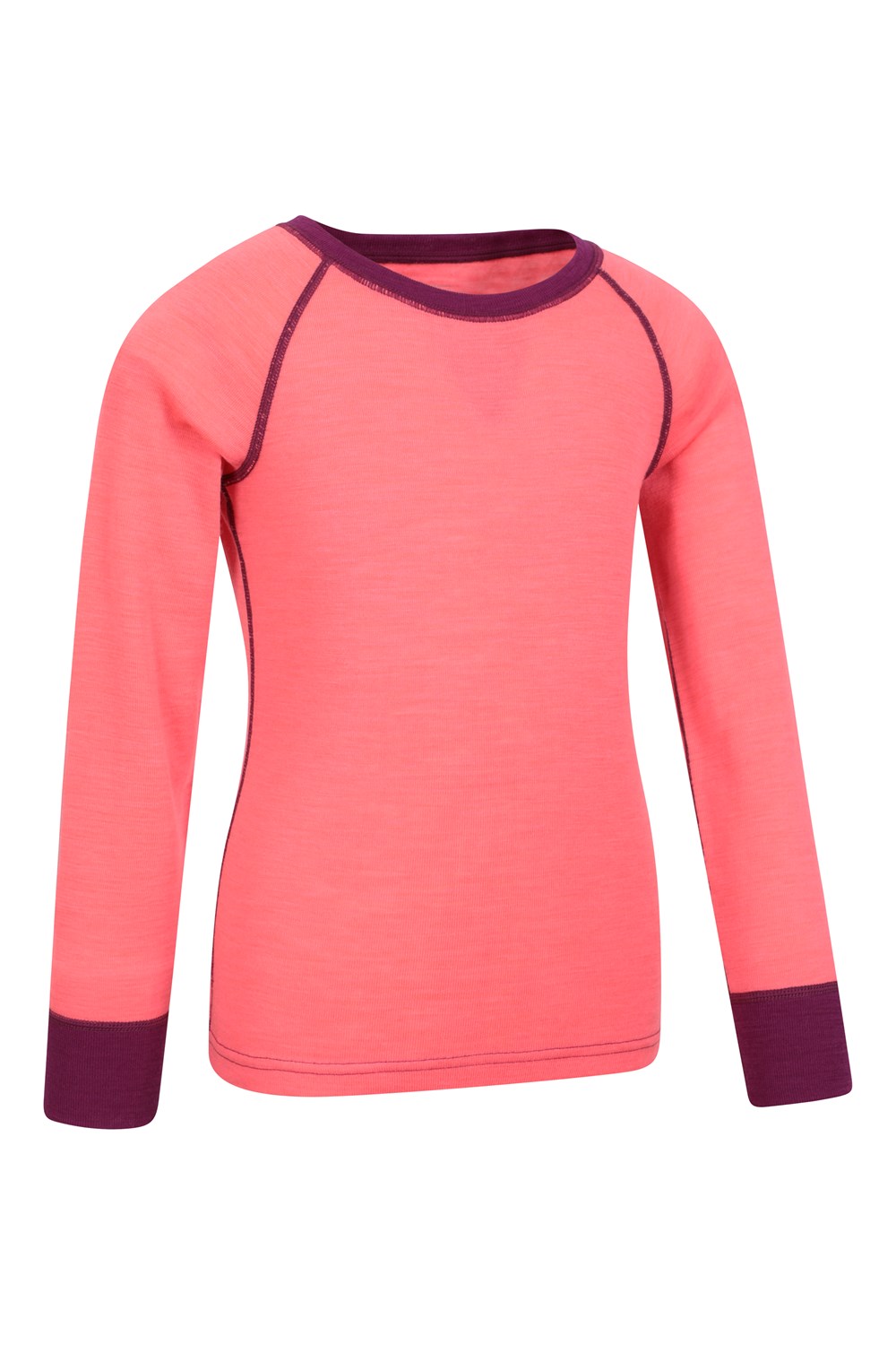 Mountain Warehouse Merino Kids Round Neck Base Layer Top Long Sleeve Stretch Tee - Picture 21 of 54