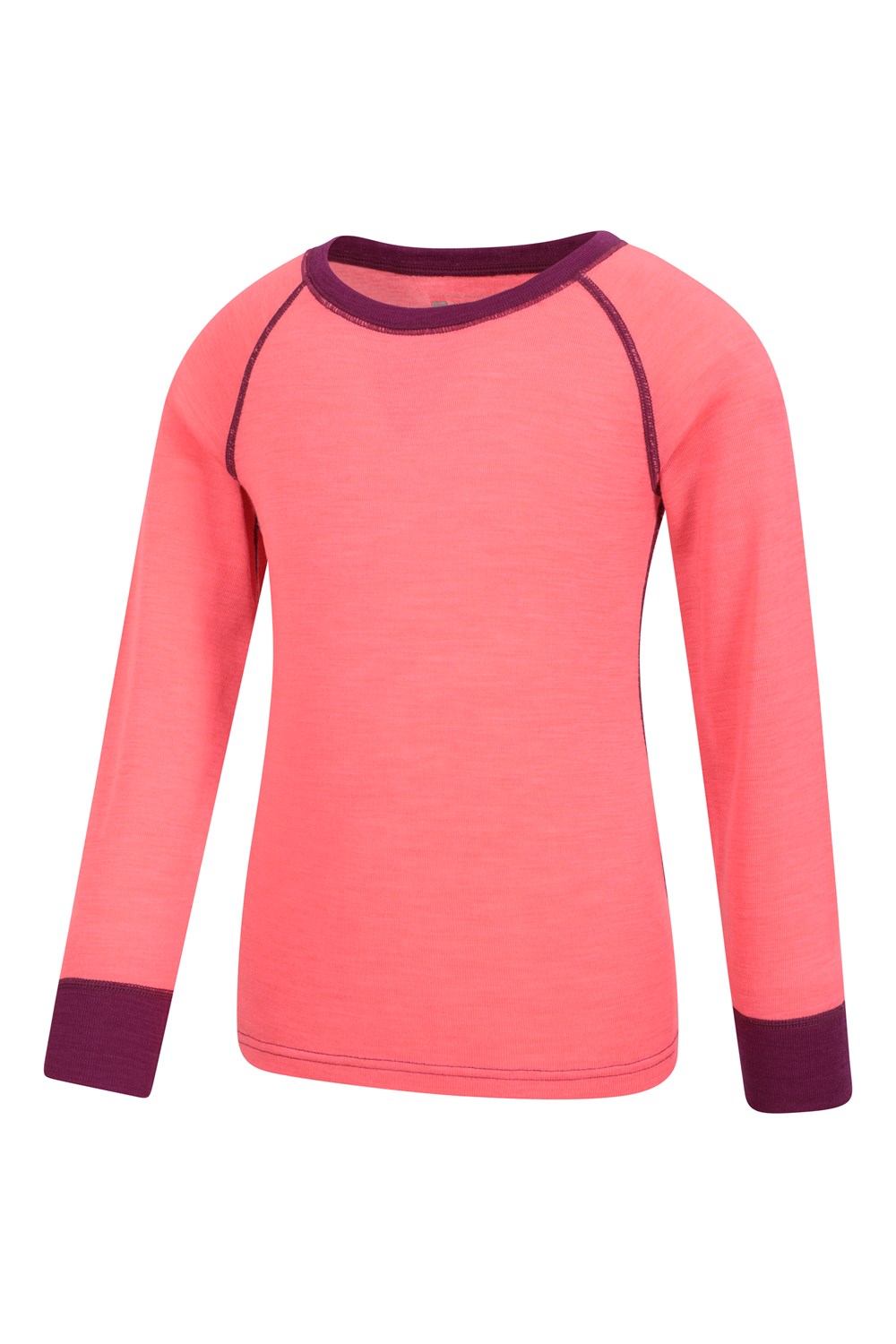 Mountain Warehouse Merino Kids Round Neck Base Layer Top Long Sleeve Stretch Tee - Picture 23 of 54