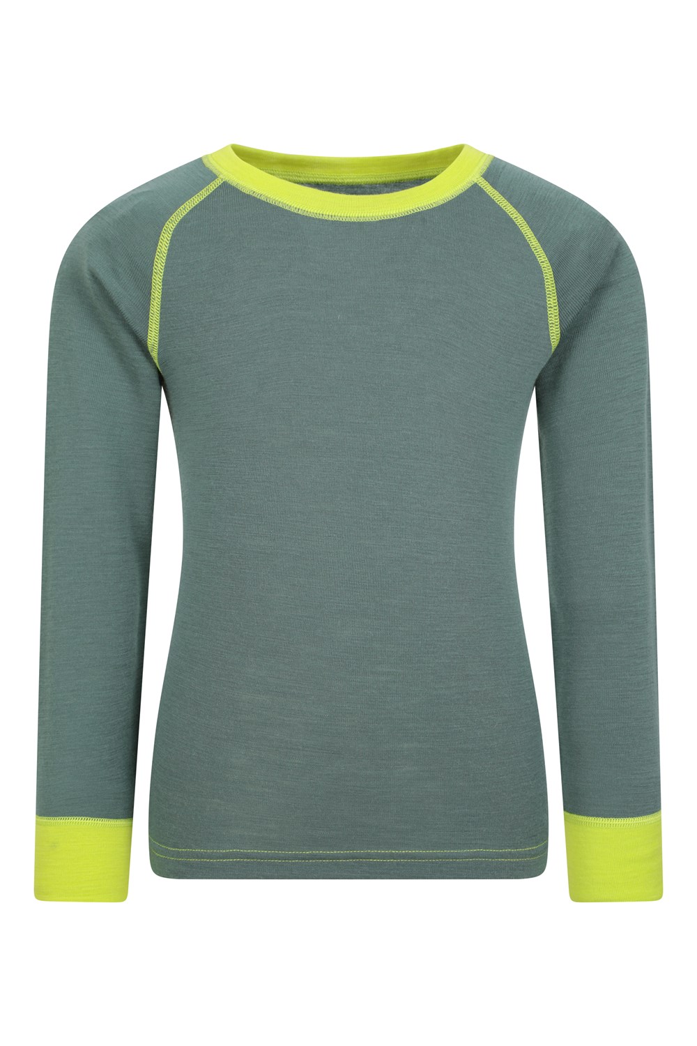 Mountain Warehouse Merino Kids Round Neck Base Layer Top Long Sleeve Stretch Tee - Picture 37 of 54