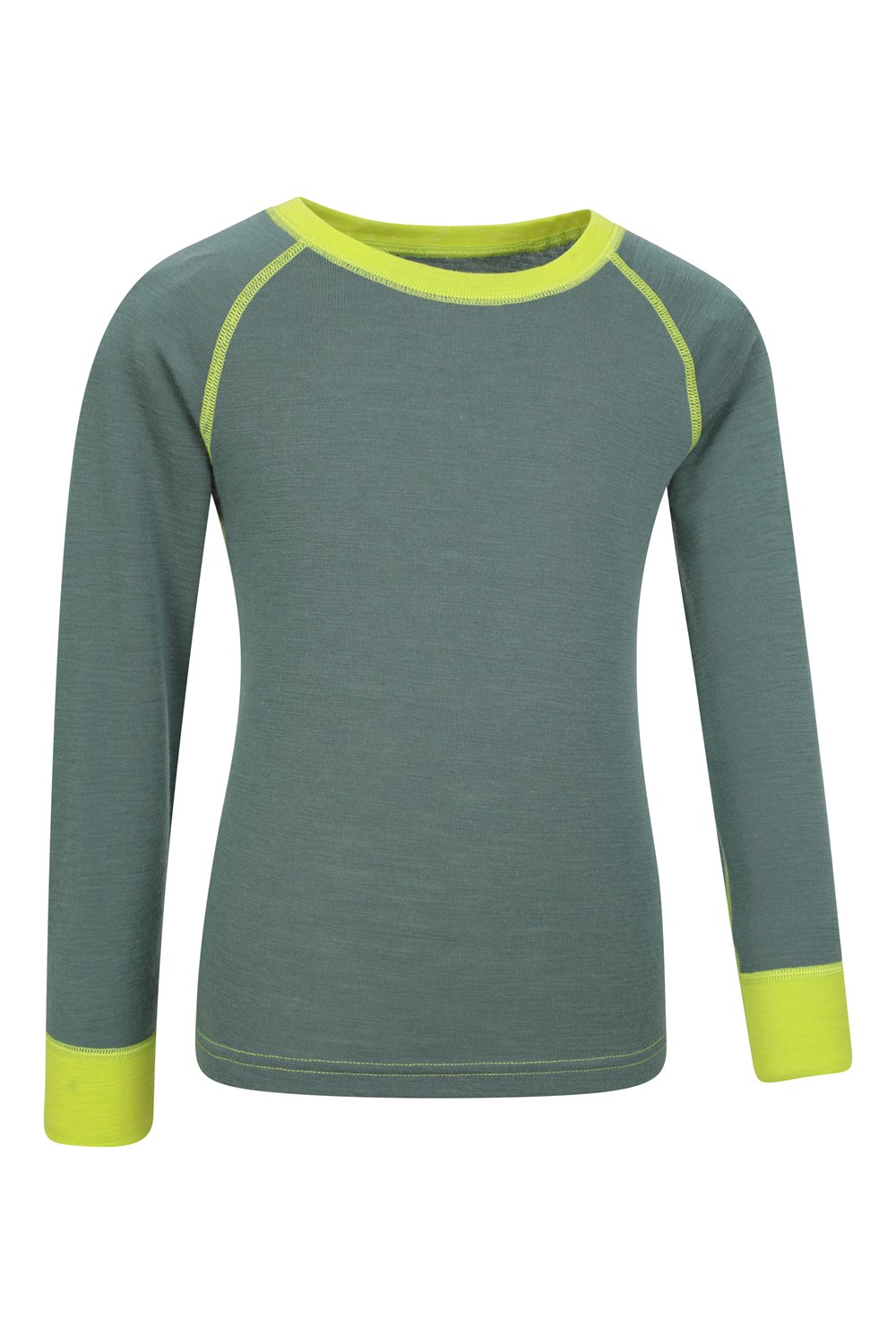 Mountain Warehouse Merino Kids Round Neck Base Layer Top Long Sleeve Stretch Tee - Picture 39 of 54