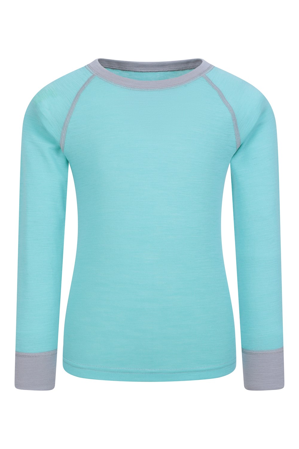 Mountain Warehouse Merino Kids Round Neck Base Layer Top Long Sleeve Stretch Tee - Picture 25 of 54