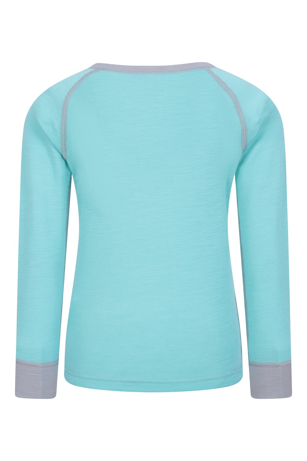 Mountain Warehouse Merino Kids Round Neck Base Layer Top Long Sleeve Stretch Tee - Picture 28 of 54