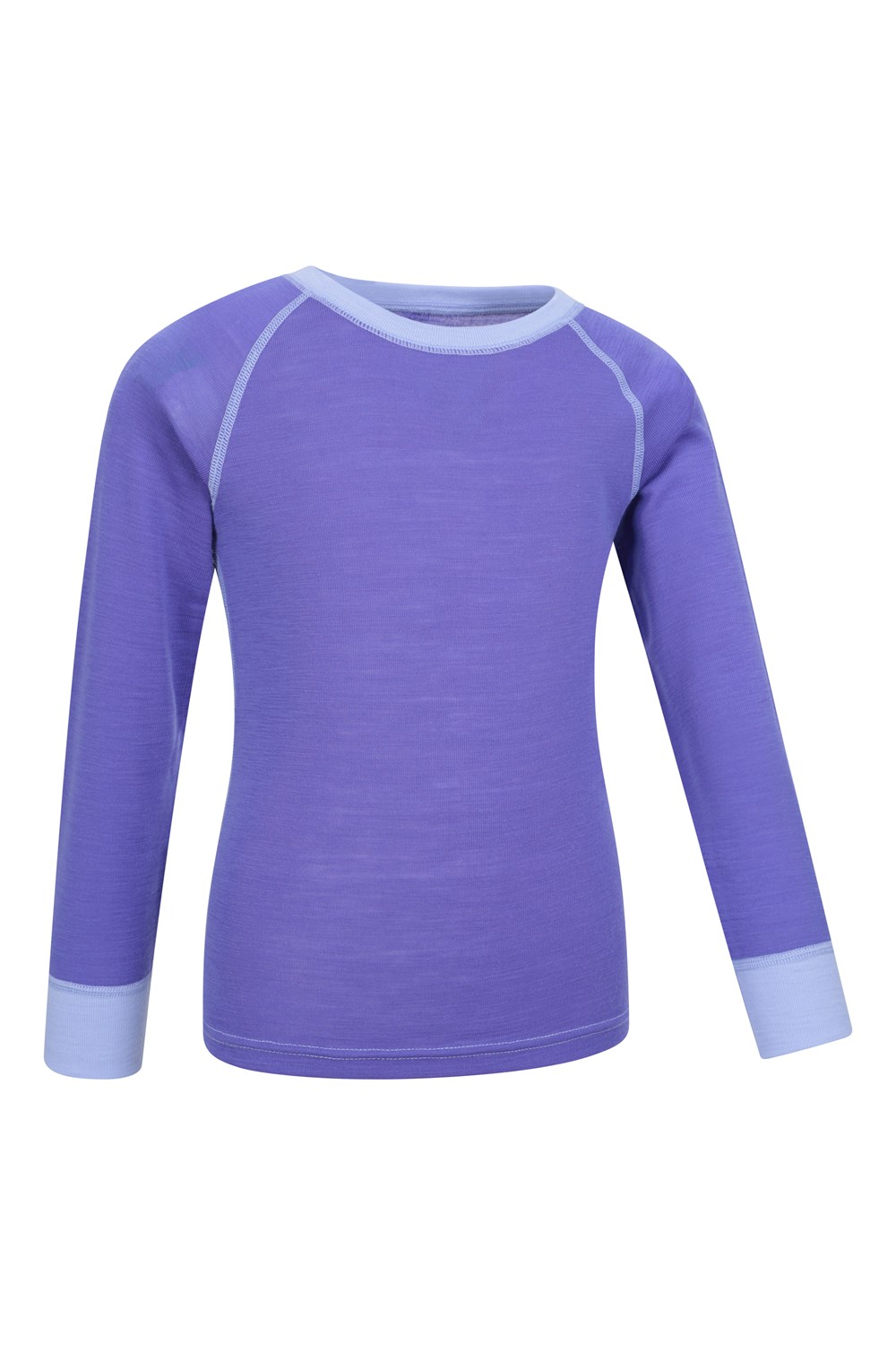 Mountain Warehouse Merino Kids Round Neck Base Layer Top Long Sleeve Stretch Tee - Picture 45 of 54
