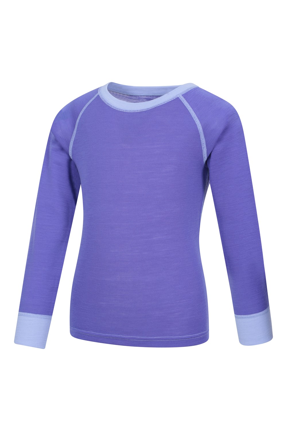 Mountain Warehouse Merino Kids Round Neck Base Layer Top Long Sleeve Stretch Tee - Picture 47 of 54