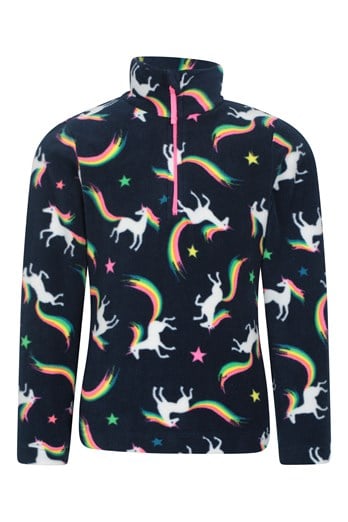 Endeavour Kids Printed Half-Zip Fleece Blue