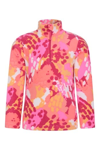 Endeavour Kids Printed Half-Zip Fleece Coral