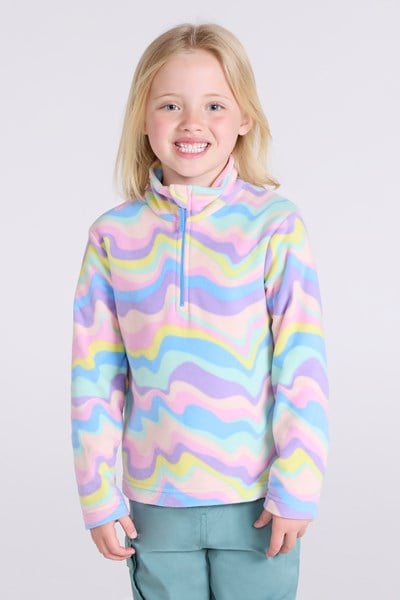 Endeavour Kids Printed Half-Zip Fleece - Yellow