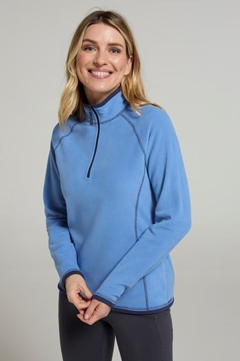 Montana Womens Half-Zip Fleece Dark Blue