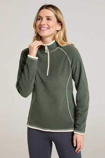 Montana Womens Half-Zip Fleece Dark Green